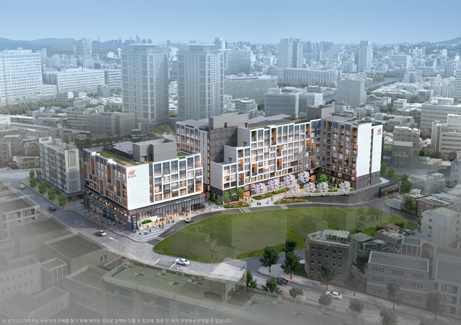 현대건설은 8월 서울시 중구 묵정동 1-23번지 일원에 ‘힐스테이트 남산’을 분양할 예정이다. 사진은 ‘힐스테이트 남산’ 조감도 / 사진 및 기사자료 제공 = 현대건설