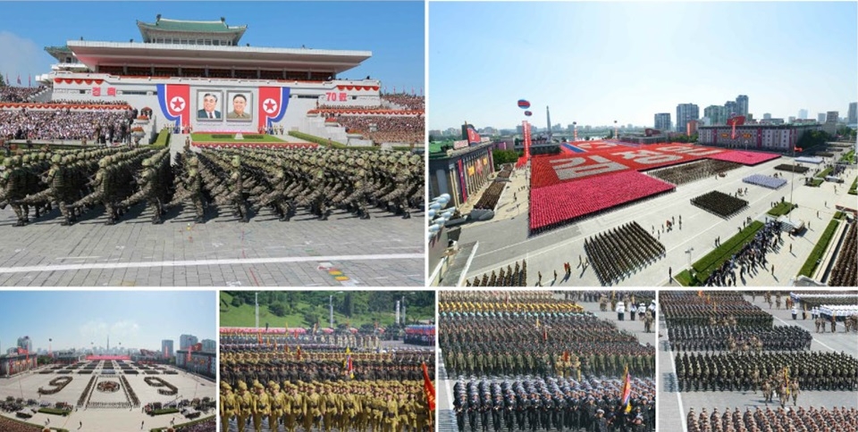 북한 창건 70주년 열병식 모습. /뉴시스