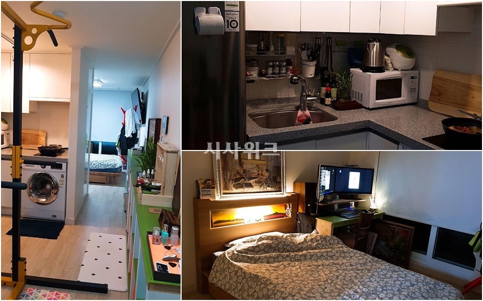 김정우 홍시주택 입주자 대표가 거주하고 있는 방 내부모습. 시세의 80%라는 저렴한 가격에도 높은 퀄리티를 자랑한다. /시사위크