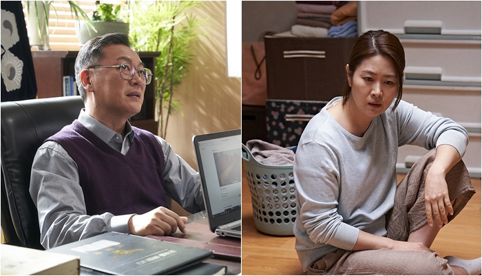 ‘극한직업’에서 열연을 펼친 김의성(왼쪽)과 김지영. / CJ엔터테인먼트 제공