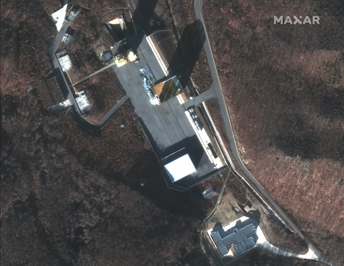 미국 상업위성 디지털글로브가 제공한 2018년 12월 5일 북한 미사일 발사장 사진. /뉴시스