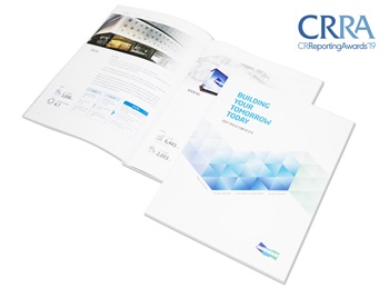 영국 CR사가 주관하는 CSR보고서 국제 경쟁 CRRA의 ‘중대성 연계’와 ‘투명성’ 등 두 부문에 입상한 2017 ㈜두산 CSR보고서 / 두산
