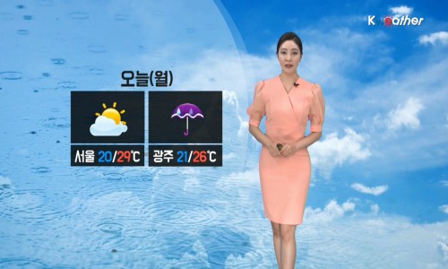 [날씨] 오늘(월) 남부지방 '비'… 큰 더위 없어, 서울 29℃
