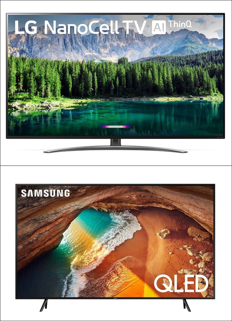 LG전자와 삼성전자의 4K TV가 미국 컨슈머리포트가 꼽은 '가성비 높은' TV 부문 순위에서 상위권을 차지했다. /LG전자·삼성전자