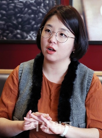 용혜인 더불어시민당 비례대표 후보가 3일 여의도 한 카페에서 '시사위크'와 인터뷰를 가졌다. 사진=김경희 기자