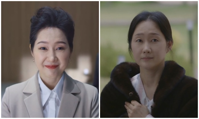 ‘출사표’(왼쪽)와 ‘사이코지만 괜찮아’에서 전혀 다른 캐릭터를 소화하고 있는 배해선. / KBS 2TV, tvN 캡처 ​