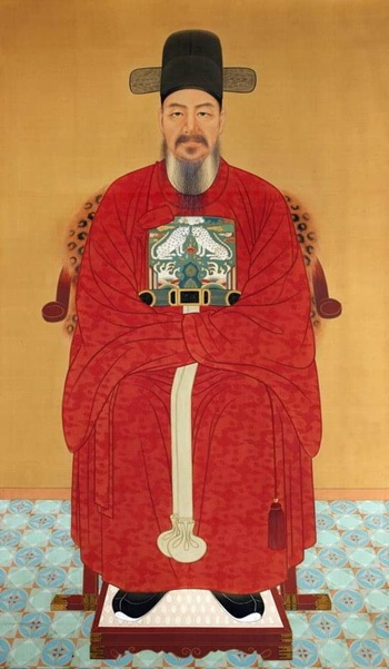 월전 장우성 화백(1912~2005)이  그린 충무궁 이순신 영정 / 하도겸 제공
