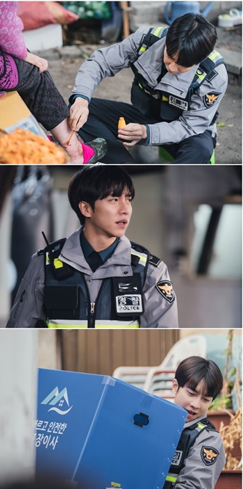 ‘마우스’에서 착하고 바른 순경 정바름으로 분한 이승기. /tvN