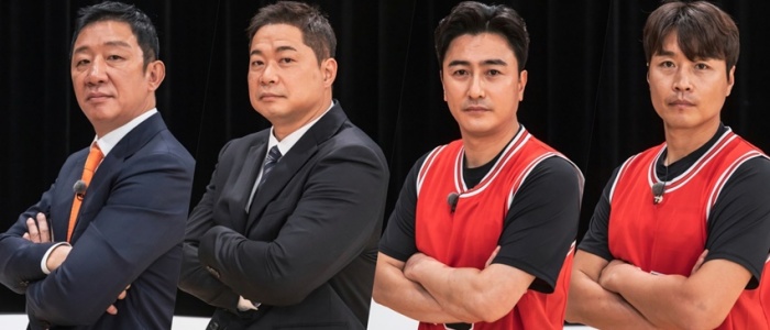 2021년 예능가를 접수한 스포츠 스타들. (왼쪽부터) 허재·현주엽·안정환·이동국의 모습이다. / JTBC ‘뭉쳐야 쏜다’