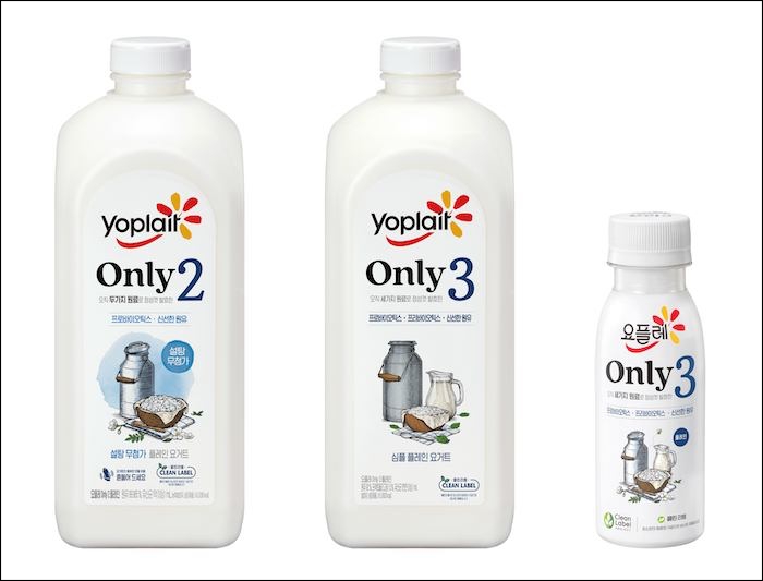 빙그레가 최근 클린라벨 컨셉 발효유 제품 ‘요플레 Only3’와 ‘요플레 Only2’를 연달아 출시하며, 본격적으로 시장 공략에 나섰다. /빙그레