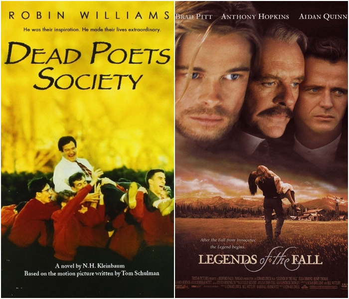 대표적인 제목 오역 사례로 꼽히는 영화 '죽은 시인의 사회'(왼쪽)와 '가을의 전설'. /포스터 캡처
