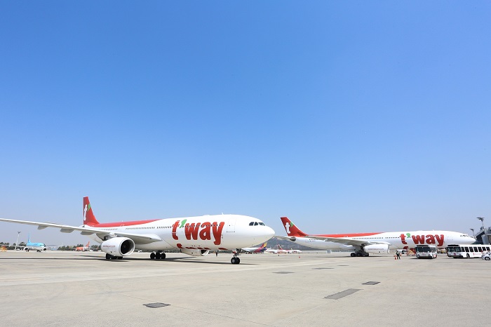 티웨이항공이 최근 A330-300 3호기를 도입하면서 보유 항공기를 30대까지 확대했다. / 티웨이항공