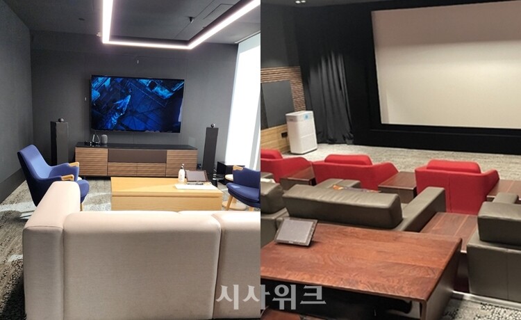 넷플릭스 서울 오피스의 상징적인 공간 종로룸(왼쪽)과 서울룸. / 이영실 기자