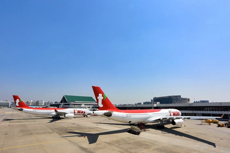 티웨이항공이 올해 상반기 국내 항공사들 중 유일하게 2019년 상반기 대비 여객·화물 수송량이 전부 증가했다. / 티웨이항공