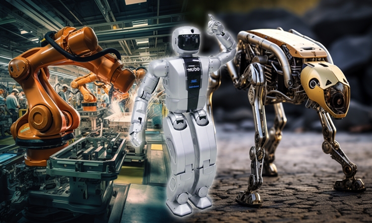 국내 기업들의 로봇 기술 투자가 가속화되고 있다. 이에 따라 협동로봇, 두발로봇, 네발로봇 3가지 기술로 떠오르고 있다./ 그래픽=박설민 기자