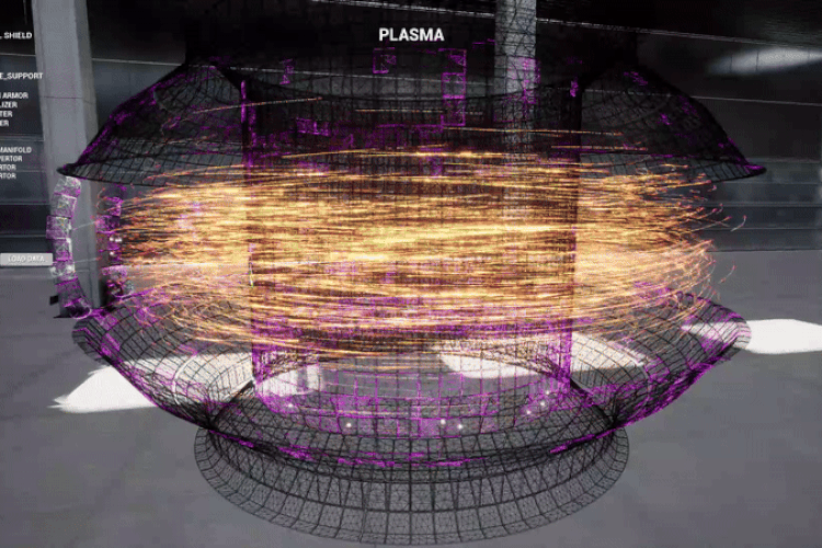 가상현실 핵융합로 ‘V-KSTAR’는 핵융합로 내부 플라즈마 입자의 운동 모습까지 가상으로 구현 가능하다./ 한국핵융합에너지연구원