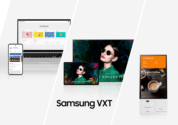 삼성전자는 차세대 디지털 사이니지 통합 콘텐츠 운영 플랫폼 ‘삼성 VXT(Samsung Visual eXperience Transformation)’를 글로벌 시장에 정식 출시한다고 15일 밝혔다./ 삼성전자