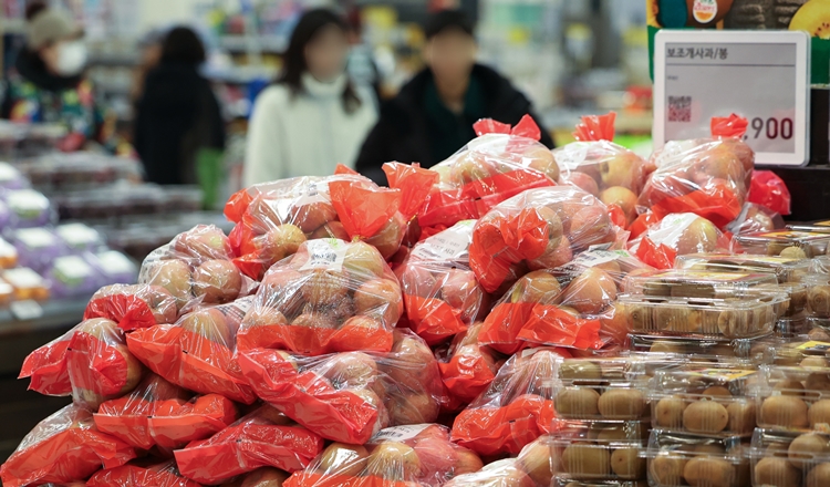 한국소비자단체협의회가 설 1차 물가 조사를 실시한 결과, 설 제수용품 25개 중 지난해보다 가격이 오른 제품은 배와 사과 등 18개였다. / 뉴시스