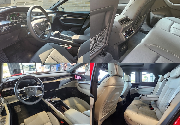 더 뉴 아우디 Q8 e-트론 실내는 약간 좁게 느껴진다. / 여주=제갈민 기자
