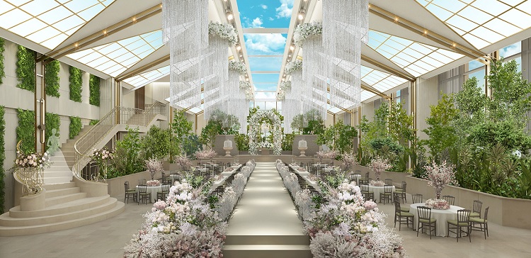 더 링크 서울 트리뷰트 포트폴리오 호텔에는 5개의 웨딩홀이 마련됐다. 사진은 호텔 3층에 위치한 베일리홀 조감도. / 더 링크 호텔