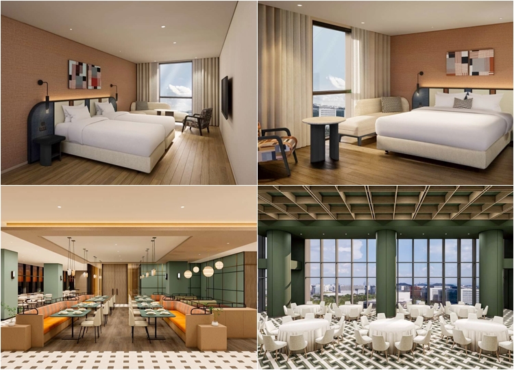 머큐어 앰배서더 서울 마곡 호텔 객실 및 식음시설과 연회장 조감도. / 아코르 공식 앱