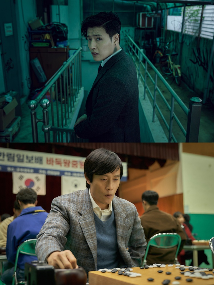 새로운 얼굴을 예고하는 ‘스트리밍’ 강하늘(위)과  ‘승부’ 이병헌. / 롯데엔터테인먼트, 바이포엠스튜디오