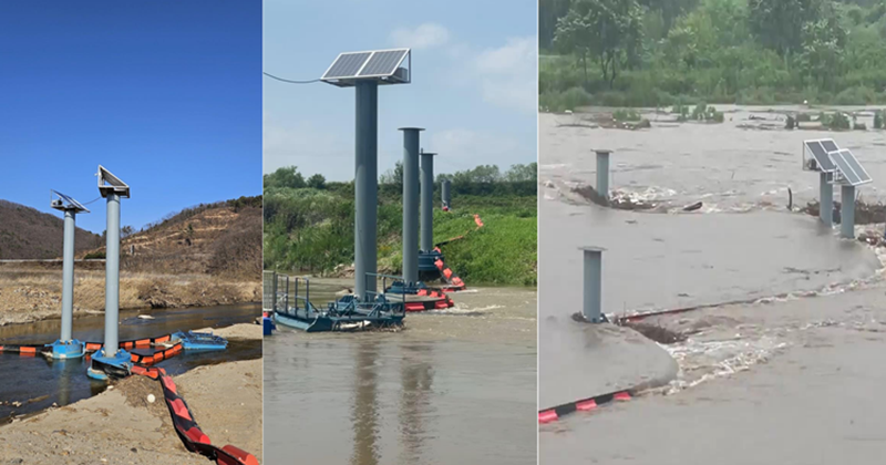 정상화 한국건설기술연구원(KICT) 안동하천실험센터 센터장 연구팀은 2023년 AI를 활용한 하천 부유 쓰레기 모니터링 기술을 개발했다. 현재 이 기술은 2023년 7월 연구에 참여한 해양쓰레기 관리 기업 ‘포어시스’는 낙동강 지류인 부산 평강천에 해당 시스템을 건축했다. 평강천은 부산 강서구의 국가하천 중 하나다./ 한국건설기술연구원