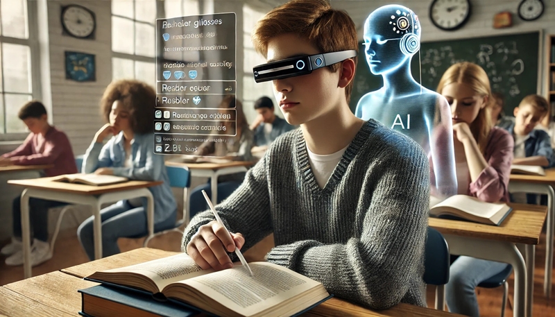 시각장애인은 자신의 잠재력을 발휘하는데도 상당한 어려움을 겪고 있다. 이 같은 문제를 해결하기 위해 해외 교육계에선 시각장애인을 위한 AI도입이 필요하다고 강조한다./ 생성형 AI로 제작한 이미지