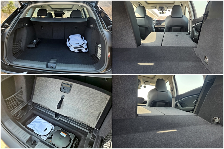 더 뉴 아우디 Q6 e-트론 적재함 공간은 무난하며, 2열을 접을 경우 경사가 생긴다. / 원주=제갈민 기자