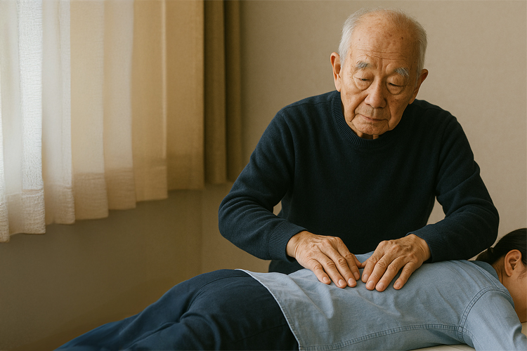 시각장애인이 국가에서 유일하게 인정을 받으며 할 수 있는 직업인 안마사 업계에서도 고령화 문제가 떠오르고 있다. / 생성형 AI로 제작한 이미지