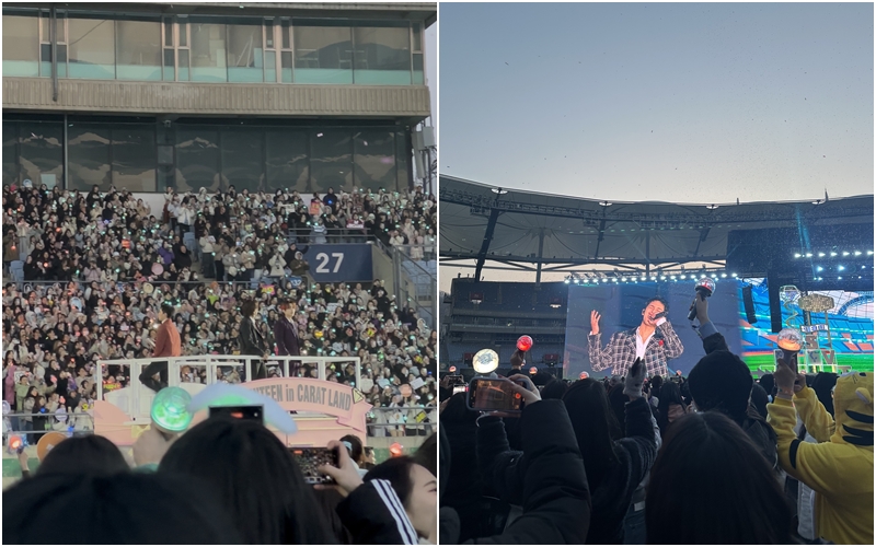 지난해 3월 세븐틴 콘서트가 열린 문학경기장. 팬들은 응원봉을 들고 무대를 함께 즐기며 소속감을 경험했다. / 사진 제공 = 박지원