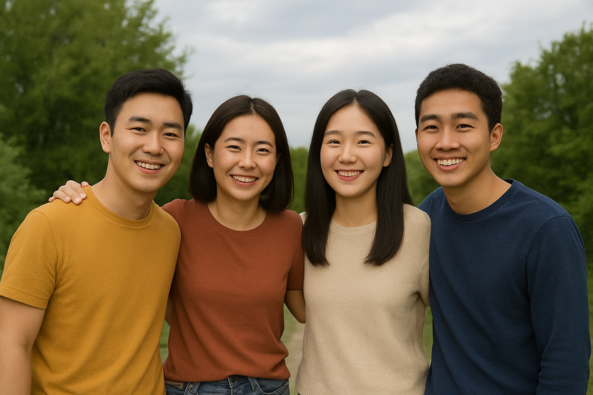 어떤 집단에 속하는 것에 그치지 않고, 개인 정체성에 따라 관계를 맺고 소속감을 고취하는 경향을 보이는 20대 청년들. / 생성형 AI로 제작한 이미지