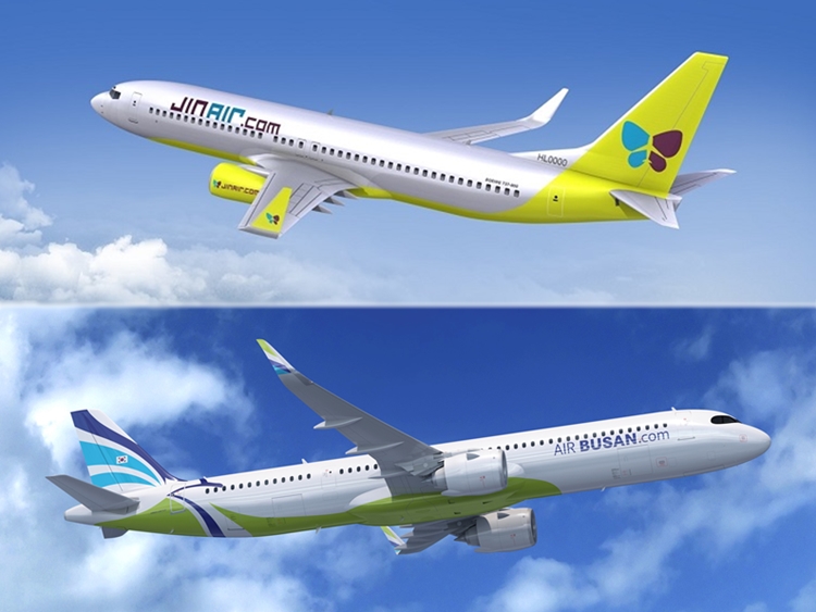 진에어와 에어부산은 분기보고서를 공시하는 LCC 가운데 1분기 흑자 실적을 기록한 항공사다. / 진에어·에어부산