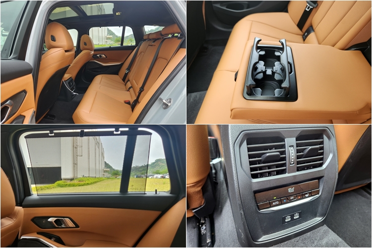 BMW 320i 투어링 2열은 의외로 넉넉한 실내 공간을 갖췄다. / 제갈민 기자