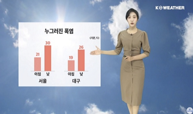 화요일인 오늘(9일) 더위가 누그러지겠다. / 케이웨더