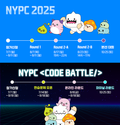 넥슨이 제10회 ‘넥슨 청소년 프로그래밍 챌린지(NYPC 2025)’의 본선 대회와 NYPC 10주년 기념 대학생 리그 ‘NYPC 코드배틀’의 파이널 라운드 진출자를 12일 밝혔다. / 넥슨