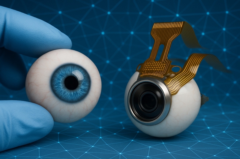 한국표준과학연구원(표준연)은 사람의 망막 구조층과 미세혈관을 정확히 구현한 '망막 모사 안구 팬텀(Phantom)'을 개발했다고 29일 밝혔다./ 생성형 AI로 제작한 이미지