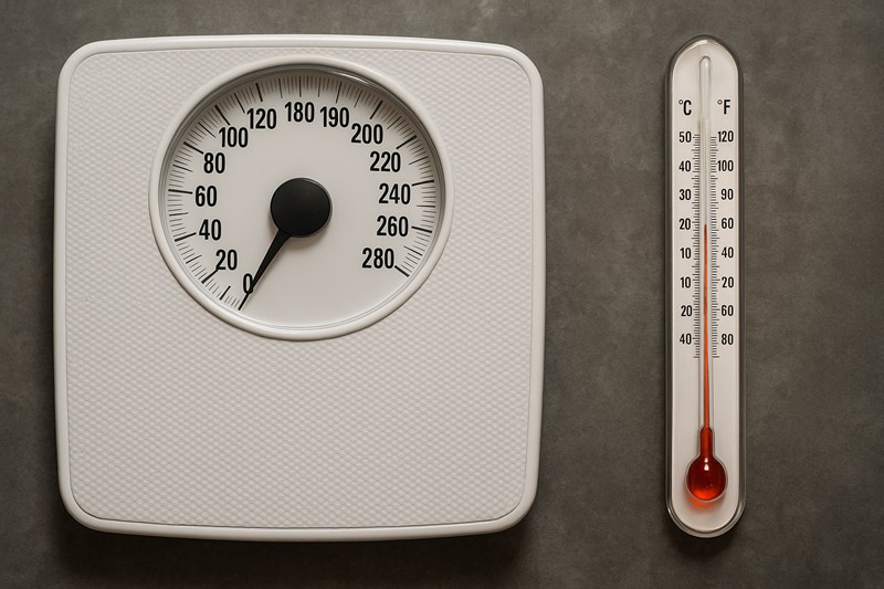  ‘비만’도 기후변화에 가속화될 수 있다는 연구 결과도 다수 나오고 있다. 현대인들의 건강을 위협하는 비만이 기후변화로 심화될 수 있는 만큼, 국민 건강 증진을 위한 대응책 마련이 시급할 것으로 보인다./ 생성형 AI로 제작한 이미지