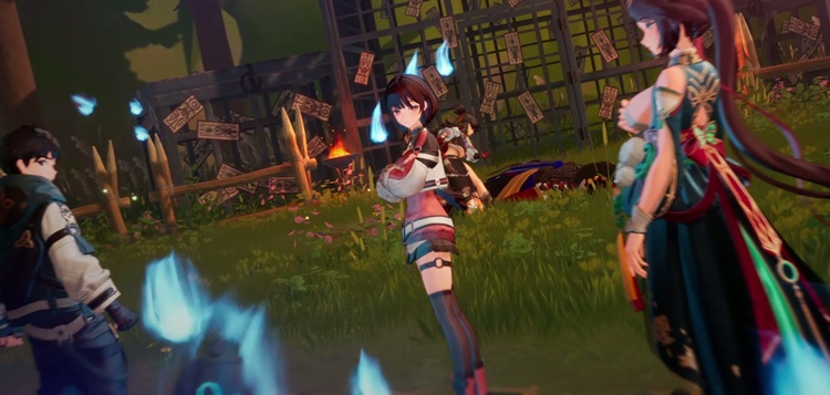 ‘몬길’은 3명의 캐릭터로 파티를 구성하고 캐릭터를 교체하며 공격하는 태그 플레이가 특징이다. / 넷마블