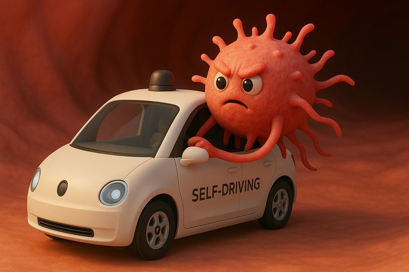 한국과학기술원(KAIST)은 생명과학과와 바이오및뇌공확과의 허원도·조광현 석좌교수 연구팀이 세포가 외부의 신호 없이도 스스로 이동 방향을 결정하는 ‘자율주행 메커니즘’을 세계 최초로 규명했다고 10일 밝혔다. 이번 연구는 미국 존스홉킨스대 이갑상 교수 연구팀과 공동으로 진행했다./ 생성형 AI로 제작한 이미지