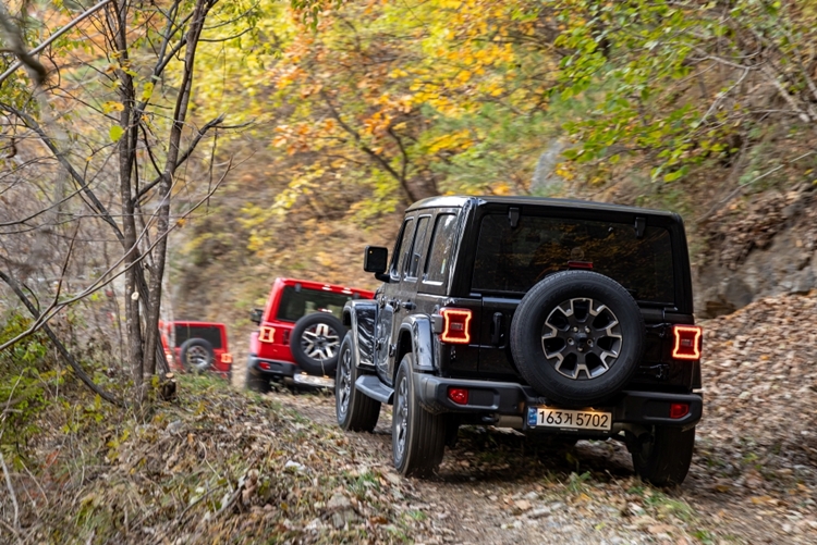 지프 랭글러는 험로를 주행할 때 진가를 느낄 수 있다. / 스텔란티스코리아