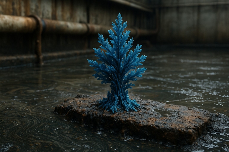 한국연구재단(NRF)은 한국과학기술연구원(KIST) 최재우 박사 연구팀이 복잡한 조성의 산업폐수에서 구리를 효과적으로 회수할 수 있는 흡착제를 개발했다고 20일 밝혔다./ 생성형 AI로 제작한 이미지