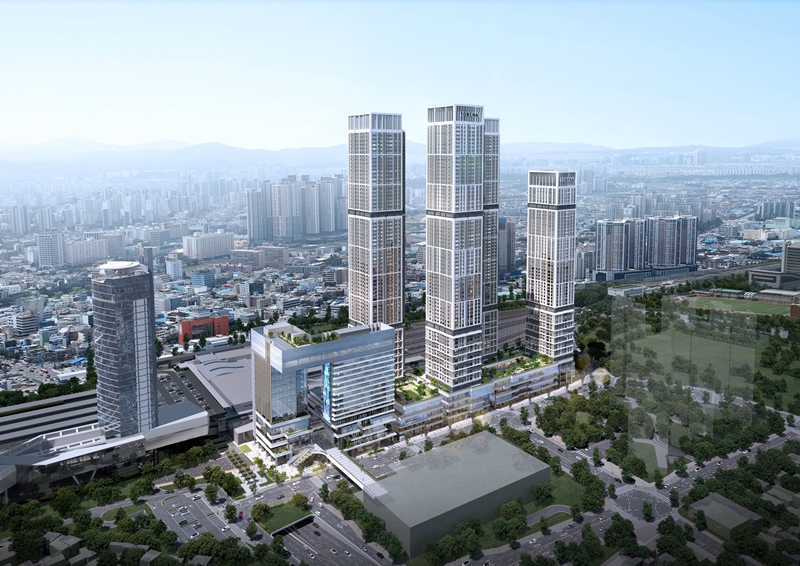 사진은 대전역세권 복합2-1구역 개발사업 조감도 / ㈜한화 건설부문
