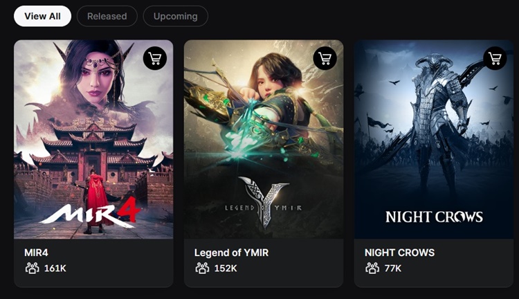 위메이드는 올해 게임 사업 매출이 1분기 1,394억원을 기록한 이후 2분기 1,147억원, 3분기 1,077억원으로 지속 감소하며 기존 게임들의 매출 하향이 드러났다. / 위믹스플레이