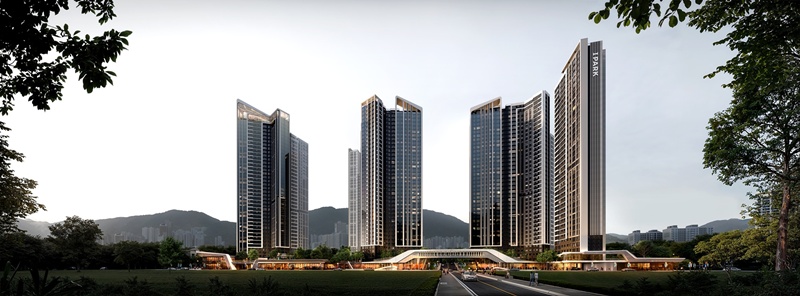 HDC현대산업개발은 지난 20일 부산 온천5구역 재개발 사업의 시공사로 선정되며, 도시정비 수주 4조 클럽을 달성했다. 사진은 부산 온천5구역 재개발 사업 투시도. / HDC현대산업개발