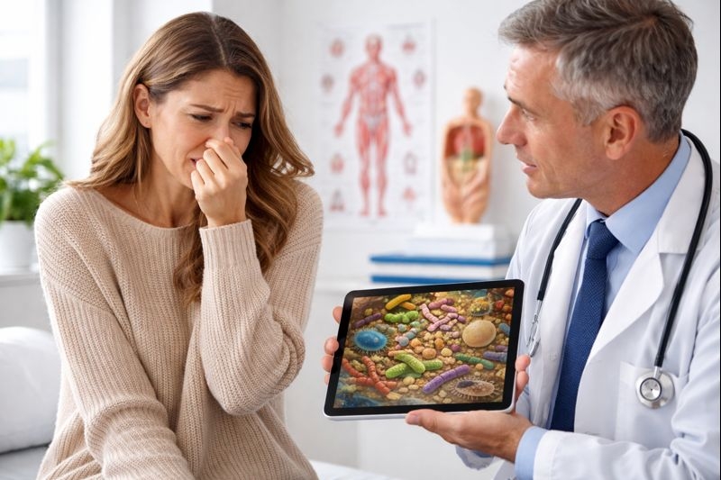 마이크로바이옴 치료제에 대해 부정적 의견도 존재한다. 첫 번째로 환자가 느끼는 ‘거부감’이다. 또한 어떤 마이크로바이옴이 ‘건강한가’에 대한 기준도 아직 명확치 않다./ 생성형 AI로 제작한 이미지