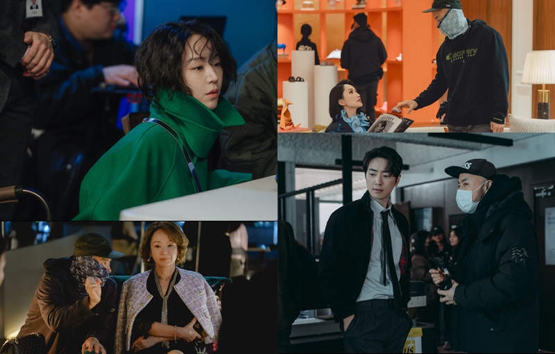 치열함이 엿보이는 ‘레이디 두아’ 비하인드 스틸. / 넷플릭스