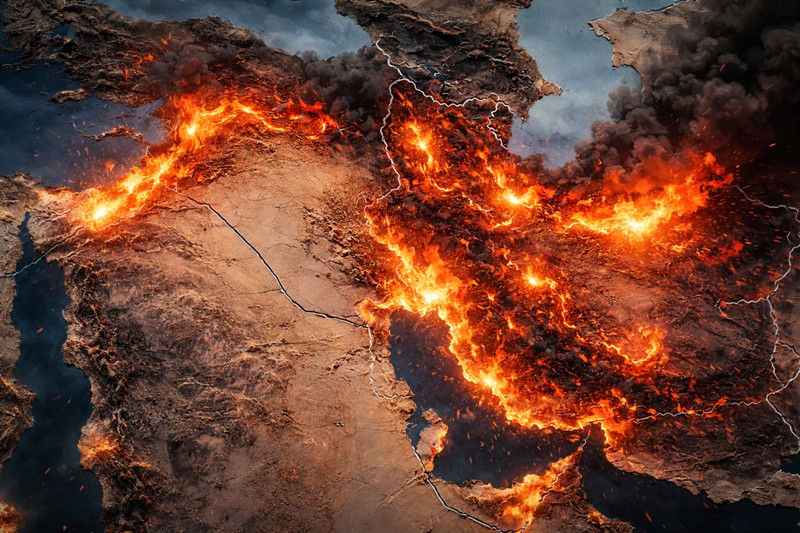  미국·이란 전쟁이 점입가경으로 치달으면서 피해규모도 눈덩이처럼 불고 있다. 이 가운데 글로벌 과학자들은 또 다른 피해를 우려하고 있다. 바로 ‘환경오염’이다./ 생성형 AI로 제작한 이미지