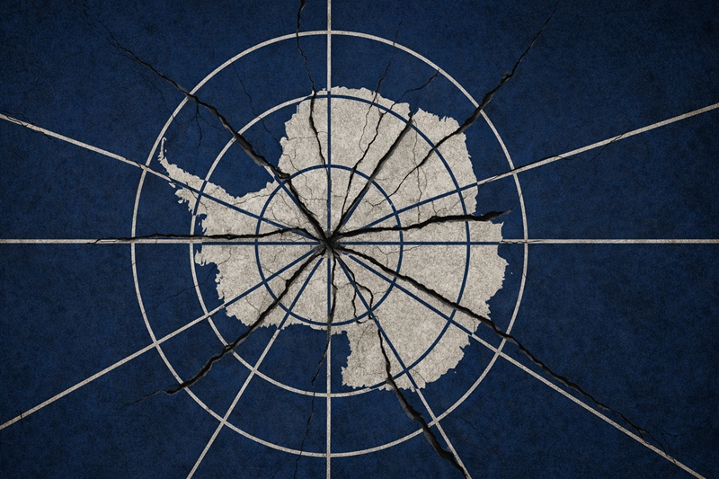 ‘기후변화’가 가속화될 경우  남극 영유권을 둘러싼 국제 분쟁이 다시 발생할 수 있다는 우려도 커진다. 빙하가 없는 남극 지역에 잠든 막대한 자원 소유권을 두고 미래 선점 경쟁이 유발될 수 있기 때문이다. / 생성형 AI로 제작한 이미지