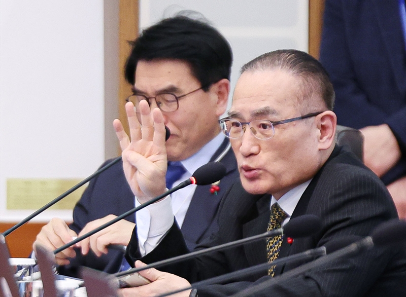 위성락 안보실장이 지난 1월 20일 청와대에서 열린 국무회의에서 발언하고 있다. / 뉴시스